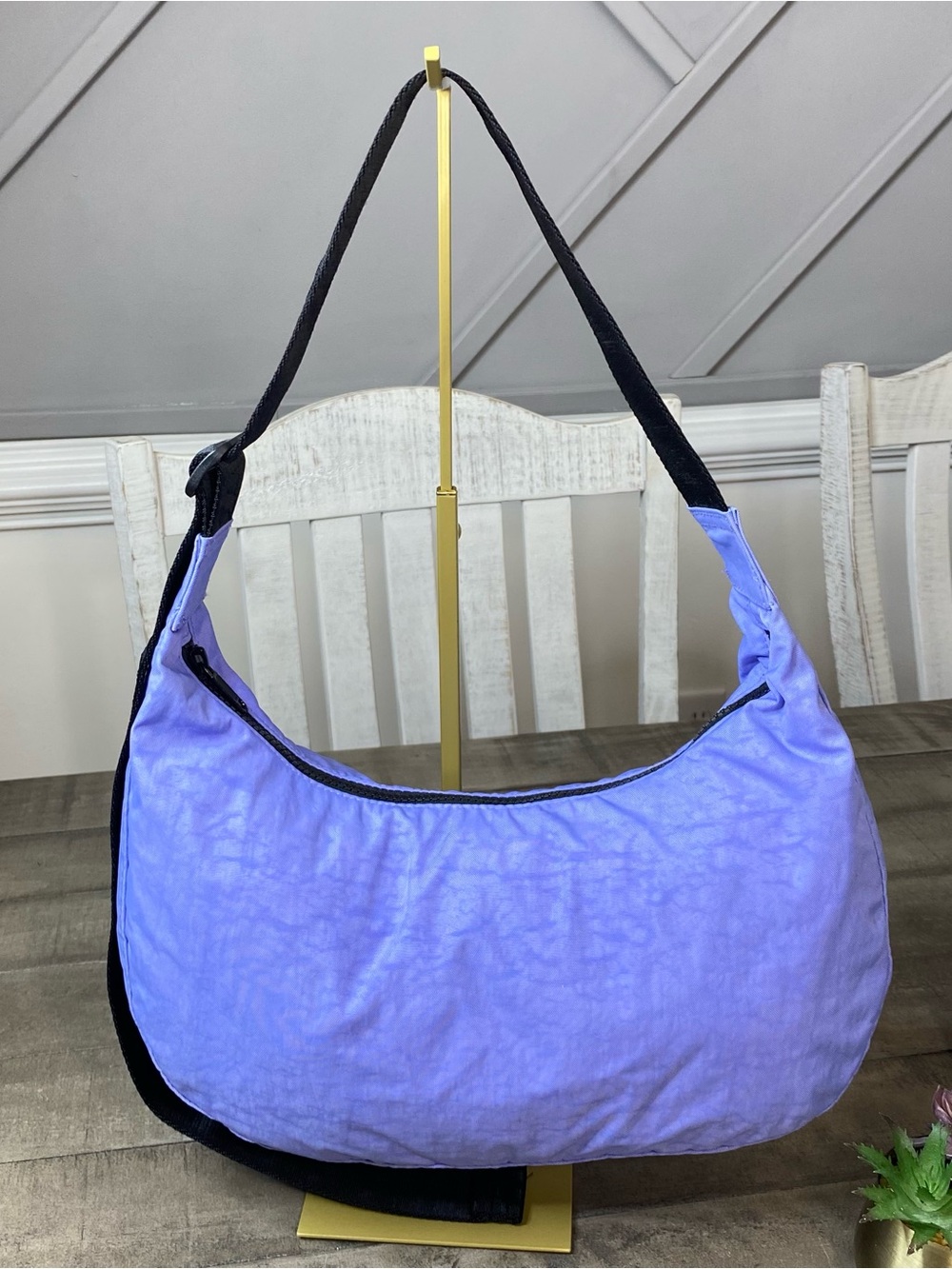 BAGGU Medium Nylon Crescent Bag Cornflower Blue New with Tags